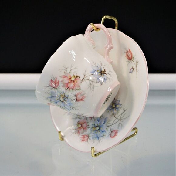 Vintage Rosina Wild Flowers Tea Cup & Saucer Fine Bone China England - Picture 3 of 10